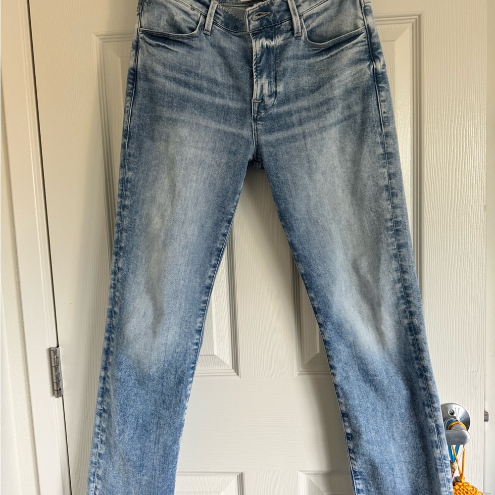 Frame Denim Le High Straight Jeans in Light Blue